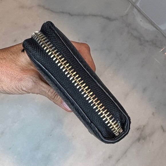 Michael Kors Astor Pebbled Leather Studded Full Zip Wallet - Picture 7 of 15